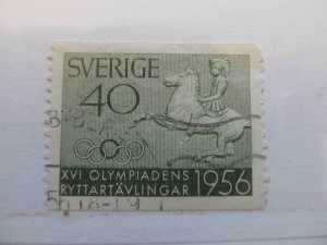 1956 Sweden Sweden Sweden 40o perf 121⁄2 fine green used A13P17F159-