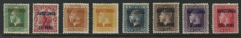 Cook Islands KGV 1919 various overprinted values to 6d mint o.g. hinged