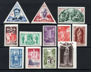 Monaco - Yt# 353 - 364 /Sc# 262 - 273 MH/MLH  / IMPERFS   -   Lot 0124425