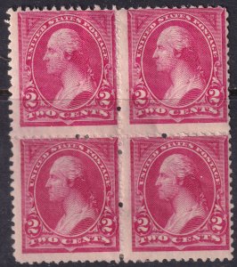 #249 Mint OG, Fine, Block of 4 (CV $650) (CV $150 - ID32120) - Joseph Luft