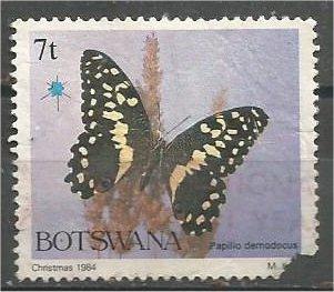 BOTSWANA, 1984, used 7t, Butterflies Scott 355 Damaged