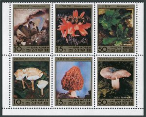 Korea 2619-2621, MNH. Michel 2798-2800. Mushrooms & Minerals1987.