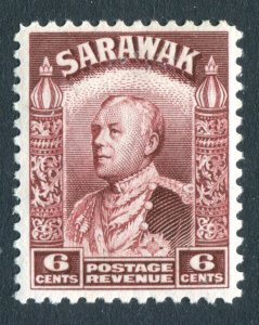 Sarawak 1934. 6c lake brown. Mint. LH. SG111a.