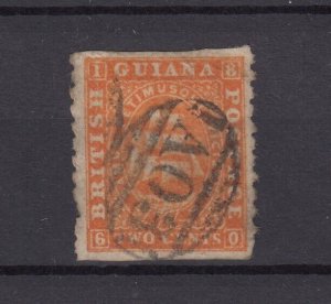 British Guiana QV 1860 2c Orange SG30 Fine Used BP9411