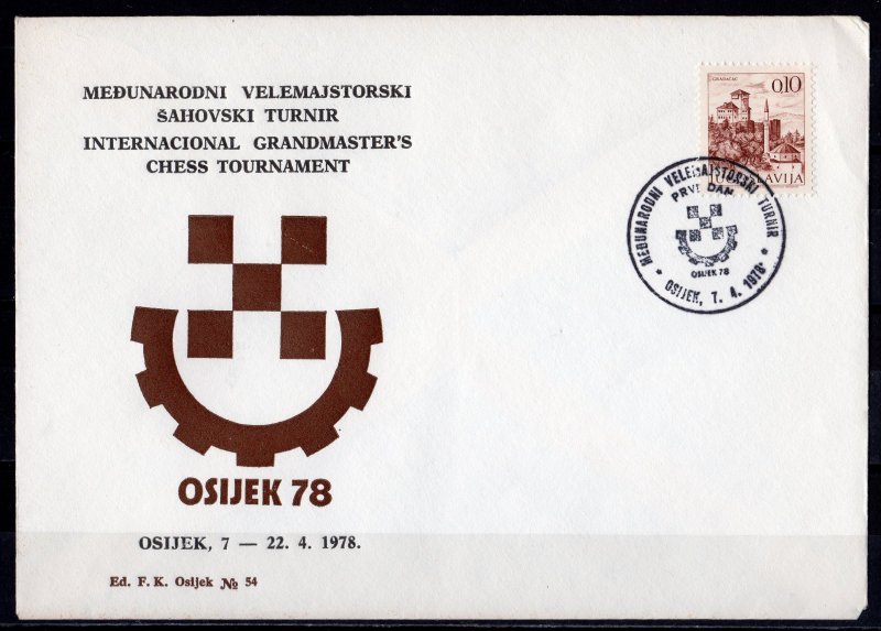 Yugoslavia 1978 OSIJEK INTERNATIONAL GRANDMASTER'S CHESS TOURNAMENT COVER