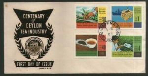 Sri Lanka 1967 Tea Industry Reaserch Export Cup Plant Sc 405-8 FDC #16237