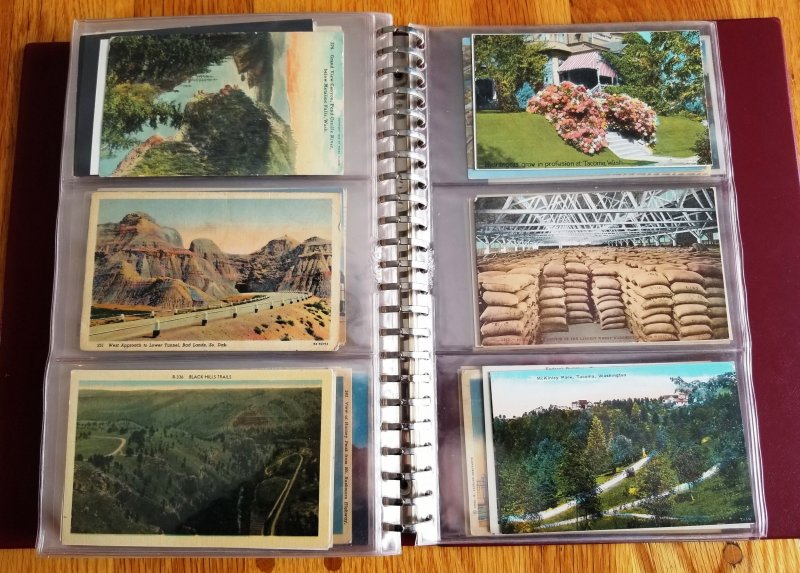 180 Vintage Post Cards in Post Card Binder(HP09)