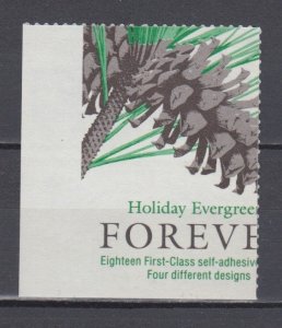 (F) ​USA Sc#4482-85 Holiday Evergreens  Block of 4  from ATM Booklet MNH