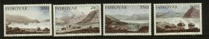 Faroe Islands 121-4 MNH Dayes' Landscapes, Torshavn, Skaeling