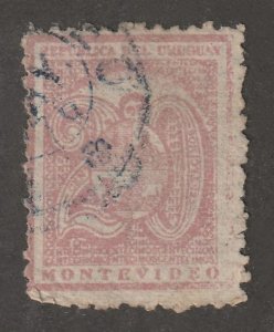 Uruguay, Stamp, scott#38A,  used, hinged,  20,