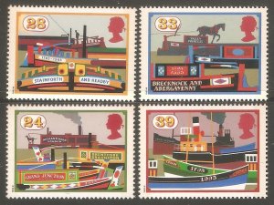 GREAT BRITAIN Sc# 1506 - 1509 MNH FVF Set-4 Canal Boats