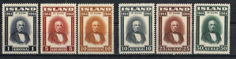 Iceland Stamp 240-245  - Founding of Republic of Iceland