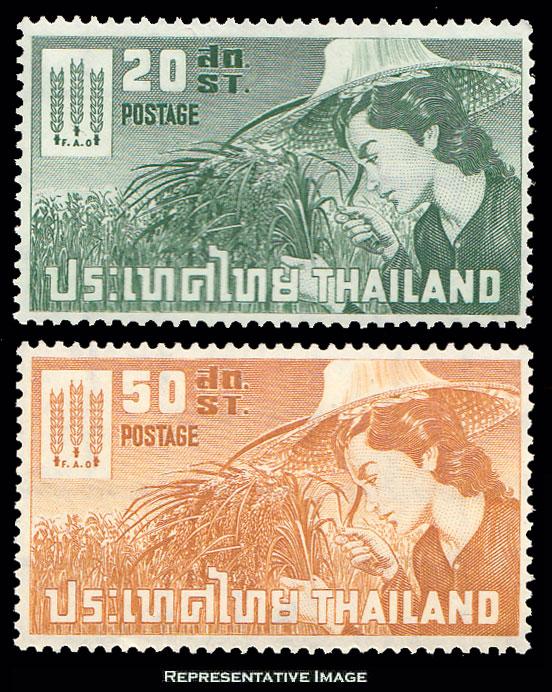 Thailand Scott 392-393 Mint never hinged.