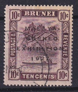 BRUNEI 1922 Malaya Borneo Exhib. overprint on 10c - 34122