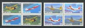 Canada Sc# 904a-906a MNH block/4 Set/2 1981 17c-35c Canadian Aircraft