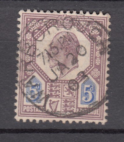 J27546 1902-11 great britain used #134 king