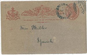 AUSTRALIA : QUEENSLAND -  POSTAL STATIONERY : HIGGINGS & GAGE # 4 1893