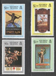 B0861 Solomon Islands Centenary Of The Olympic Games Sports 1Set Mnh