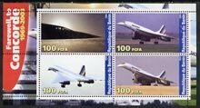 BENIN - 2003 - Farewell to Concorde #1 - Perf 4v Sheet - MNH-Private Issue