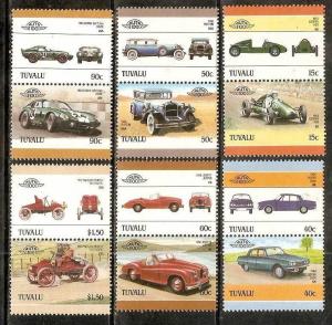 Tuvalu 1985 Cars Automobile Motor Vehicles Transport 12v MNH # 3310