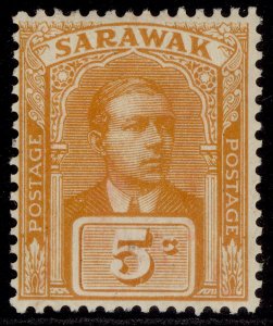 SARAWAK GV SG66, 5c yellow-orange, M MINT.