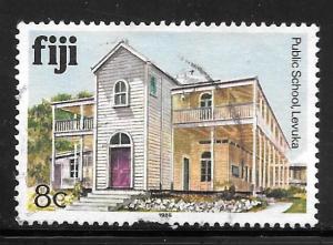 Fiji 413B: 8c Public School, Levuka, imprinted 1986, used, VF