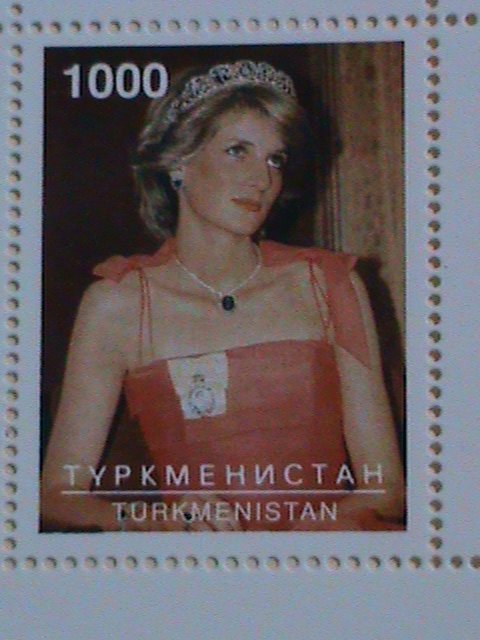 TURKMENISTAN  STAMP: 1997- PRINCE DIANA- WITH PINK DRESS -MINT NH MINI  SHEET