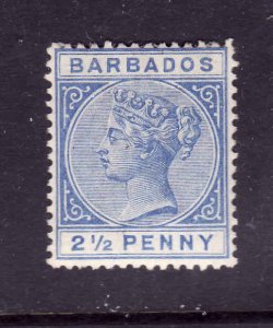 Barbados-Sc#62-unused hinged 2&1/2p dull blue QV-1882-85-