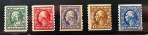 US Scott 392, 393, 394, 395, 396 F-VF M  NG-OG NH-LH [set]