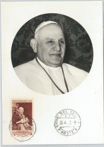 59064  -  VATICANO Vatican - POSTAL HISTORY: MAXIMUM CARD 1964  - POPE