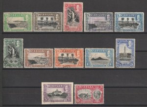 ST LUCIA 1936 SG 113/24 USED Cat £130