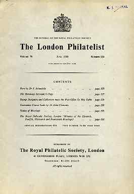 Literature - London Philatelist Vol 79 Number 0930 dated ...