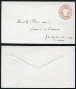 EP29 QV 1d Pink Envelope Size C Addressed But Unused