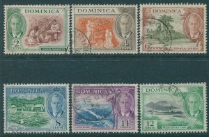 Dominica 1951 SG122-128 KGVI scenes (6) FU (amd)