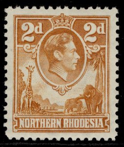 NORTHERN RHODESIA GVI SG31, 2d yellow-brown, NH MINT. Cat £50.