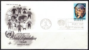 F2317   UNITED NATIONS   FDC # 252         World Population Year