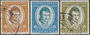 Venezuela, #C709-C711 Used From 1960