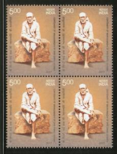 India 2017 Saint Shree Shirdi Sai Baba Religion  BLK/4 MNH # p3363b