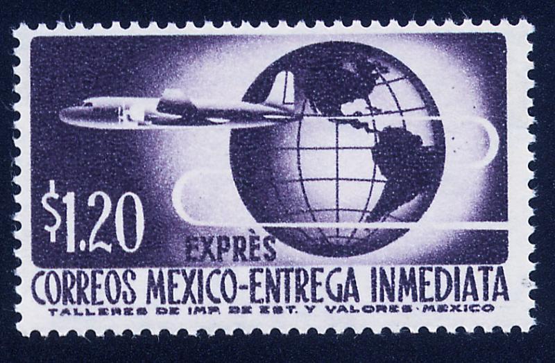 MEXICO E19 $1.20Pesos 1950 Definitive 2nd Printing wmk 300 LH OG