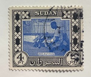 Sudan 1951 Scott 108 used - 4p, local motives,  Weaving