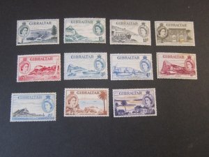 Gibraltar 1953 Sc 132-142 MH