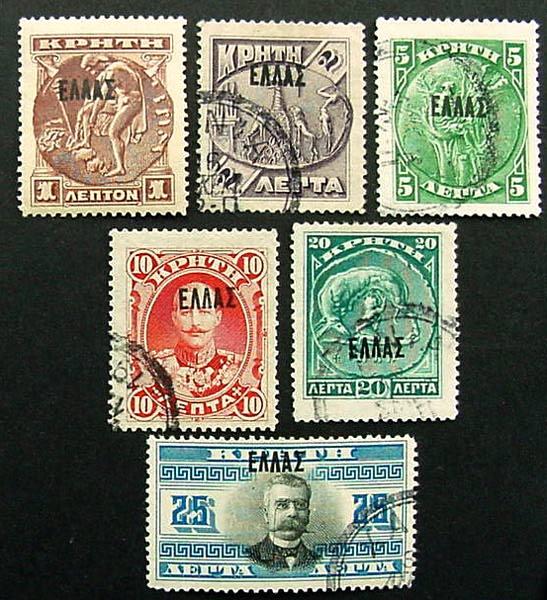 Crete, Scott 85-90, Mint and Used