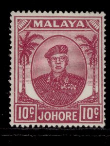 MALAYSIA - Johore GVI SG139, 10c magenta, LH MINT.