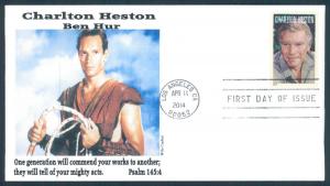 2014 Charlton Heston - Ben Hur a - Wile Cachet VERY FEW MADE