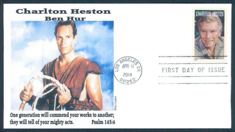 2014 Charlton Heston - Ben Hur a - Wile Cachet VERY FEW MADE