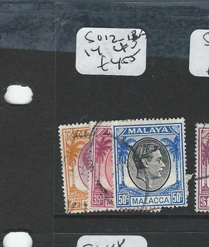 MALAYA MALACCA (PP2607B) KGVI  SG 12, 13A, 14    VFU