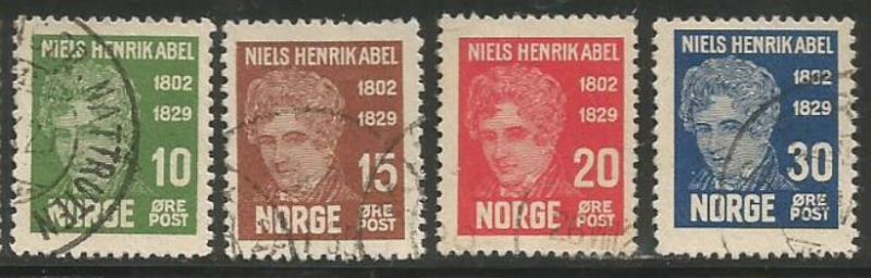 Norway Scott #145-148 Stamp - Used Set