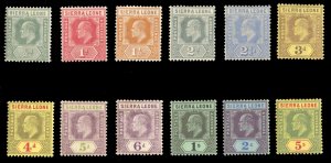 Sierra Leone 90-101, $179.10, 1907-10 Edward, set fo 5sh, hinged