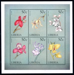 [66894] Liberia 1999 Flora Flowers Blumen Orchids Sheet MNH