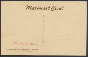 1955 #357-358 Pair Of Prime Ministers FDCs Maximart Cards Ottawa CDS